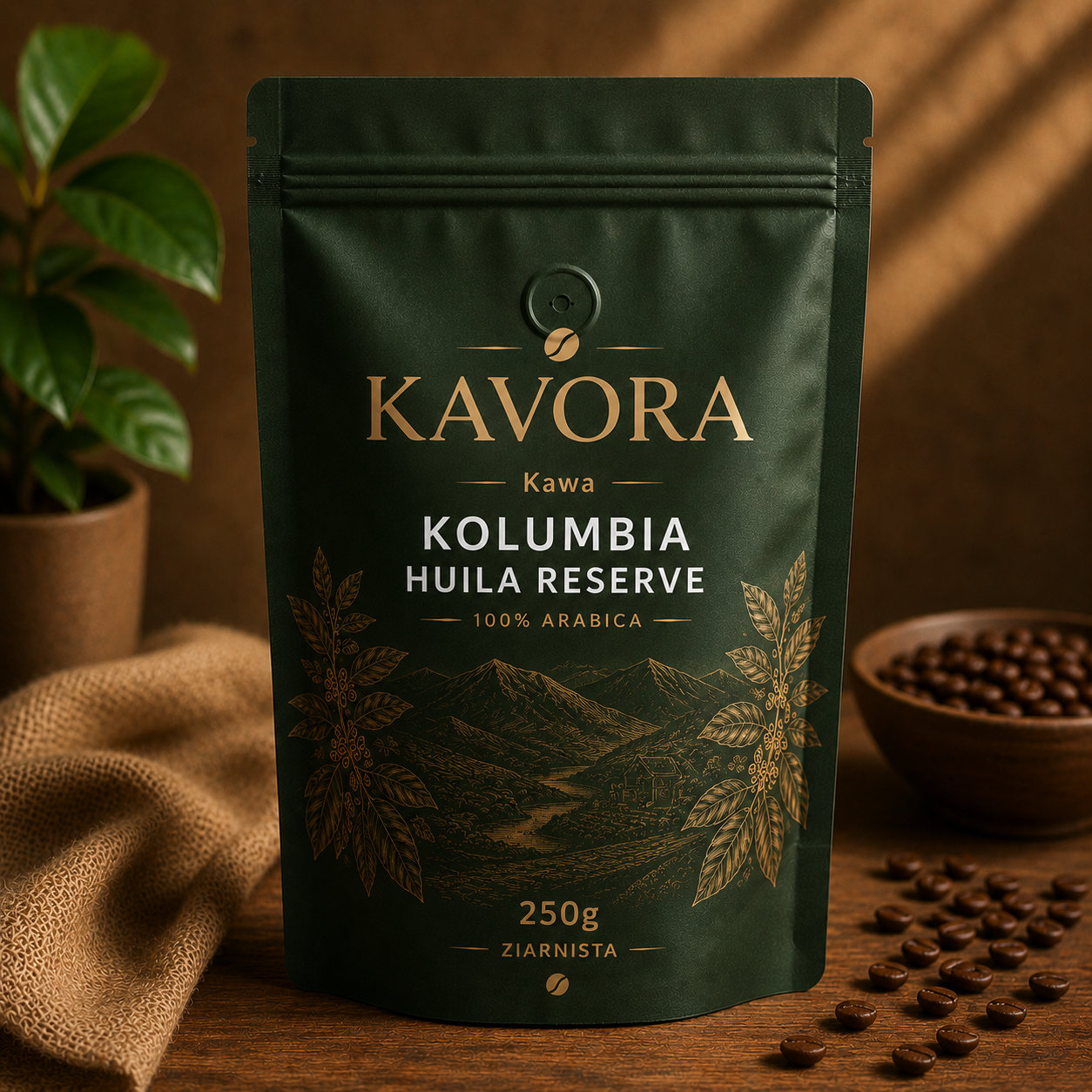 Kawa Kolumbia Huila Reserve 250g ziarnista