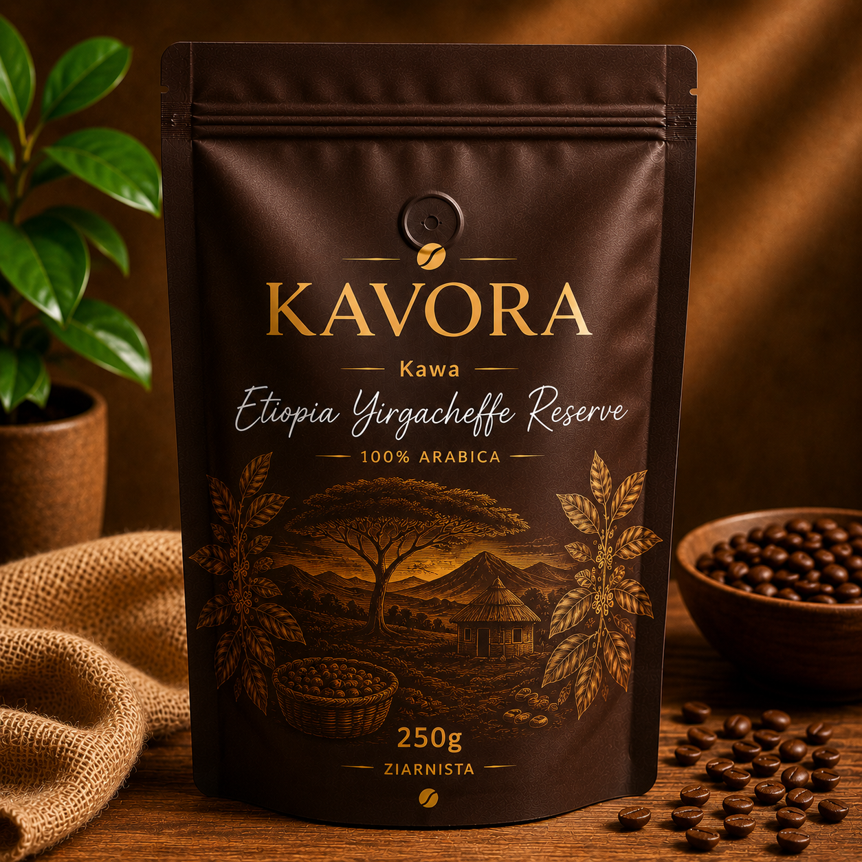 Kawa Etiopia Yirgacheffe Reserve 250g ziarnista