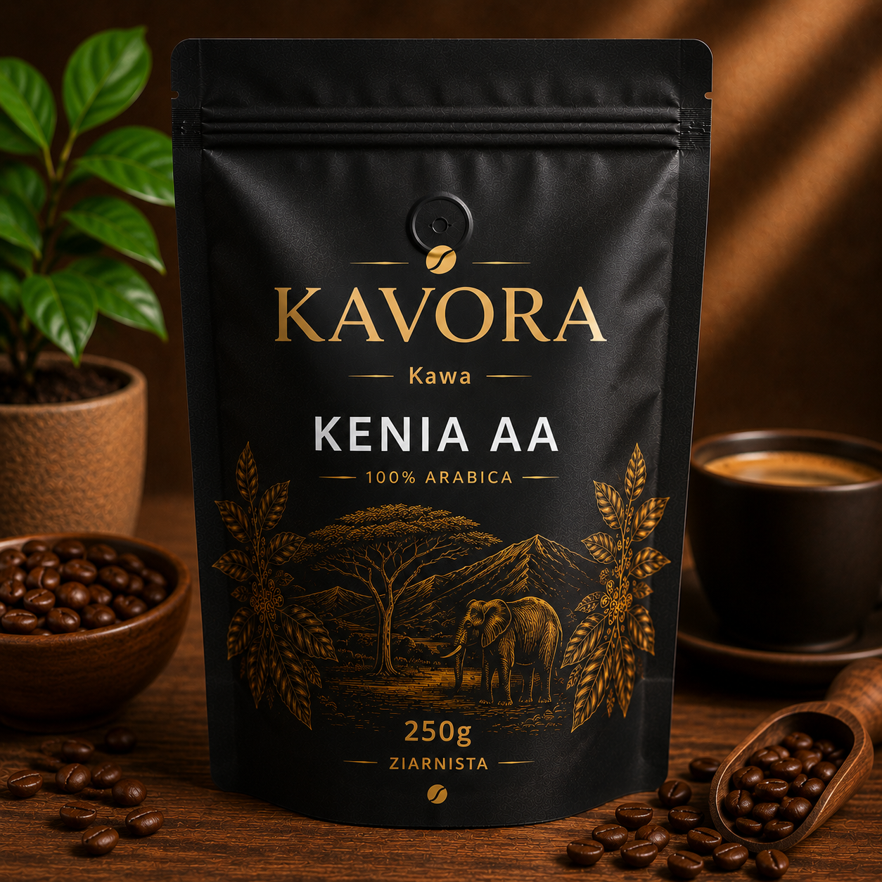Kawa Kenia AA 250g ziarnista
