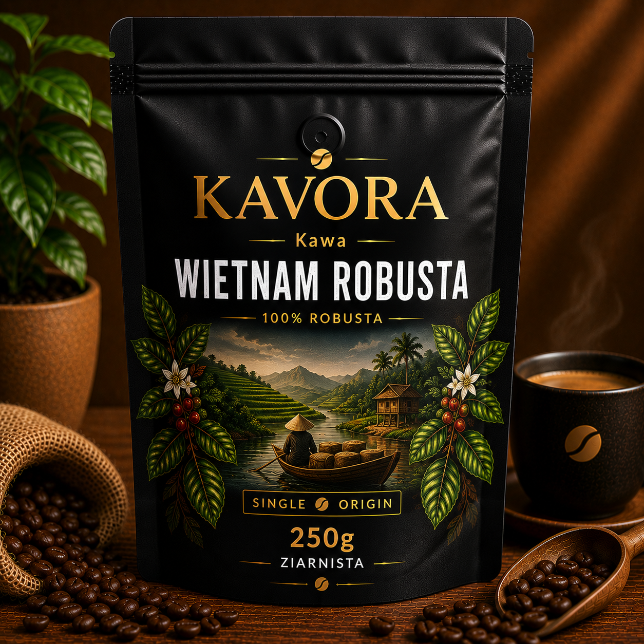 Kawa Kolumbia Decaf 250g ziarnista