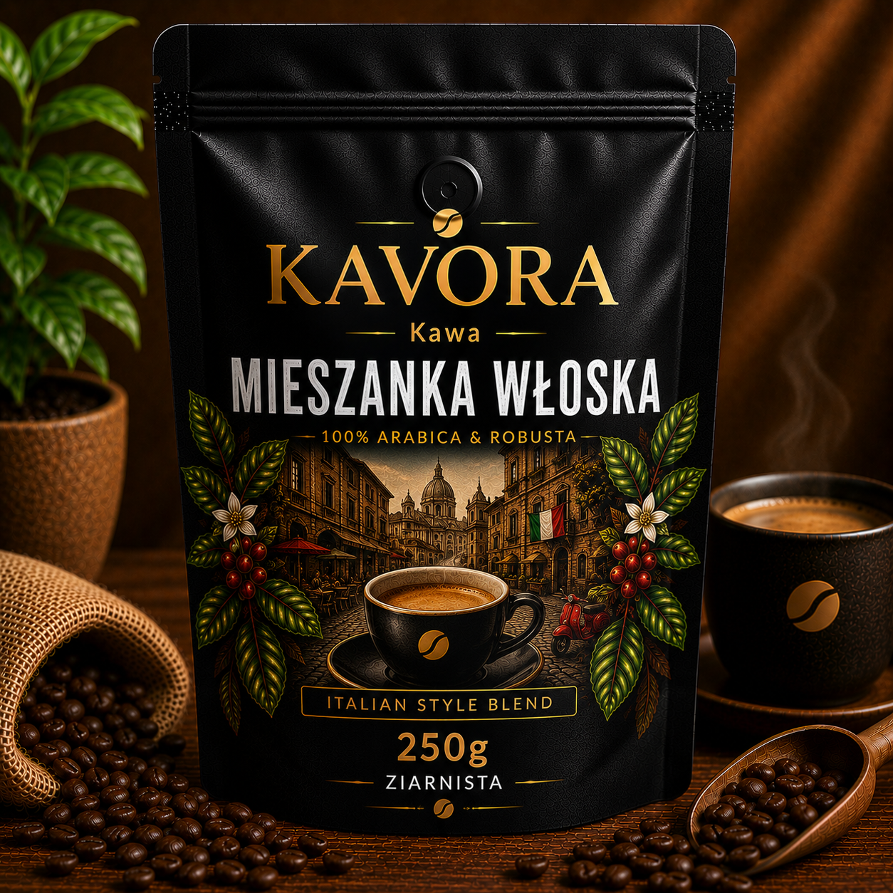 Kawa Mieszanka Włoska 250g ziarnista