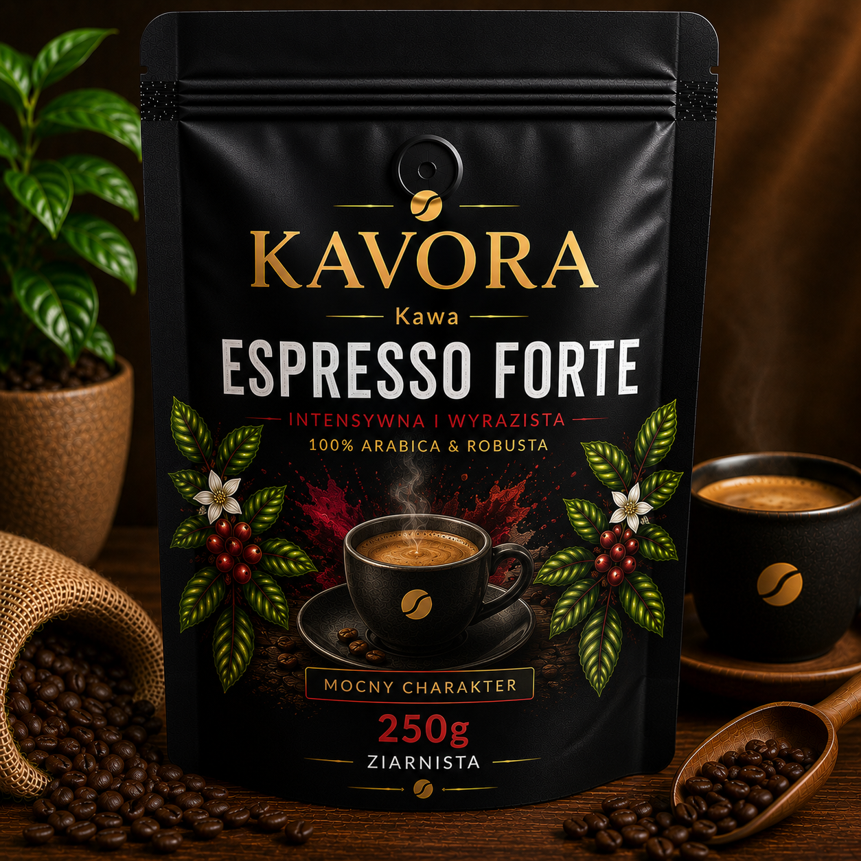 Kawa Espresso Forte 250g ziarnista